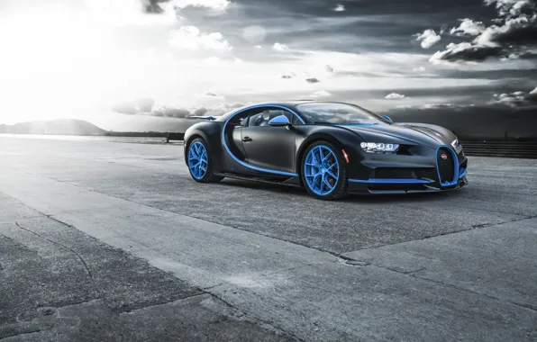 Картинка Bugatti, Black, Chiron Sporn