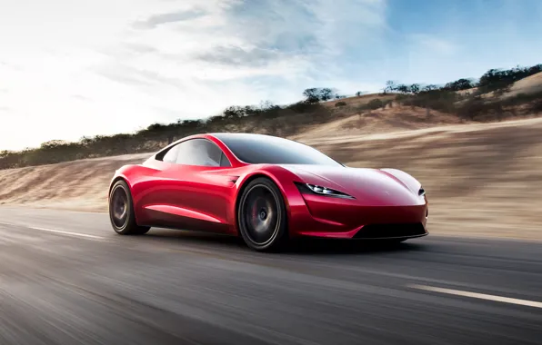 Картинка car, Roadster, future, red, Tesla, 2020, Tesla Roadst