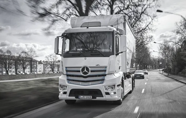 Картинка Mercedes-Benz, грузовик, фургон, Actros, e-Actros