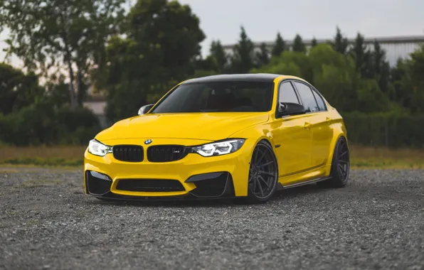 Картинка BMW, Yellow, F80, M3