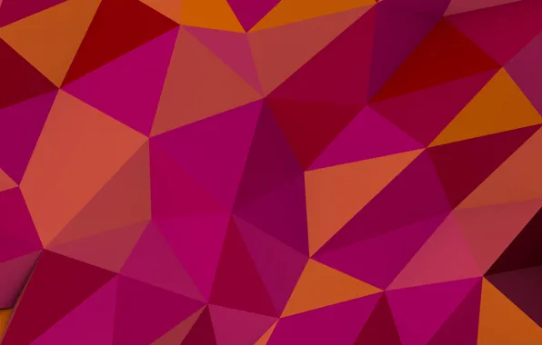 Картинка фон, треугольники, углы, pink, background, pattern, orange, многогранники, polygon