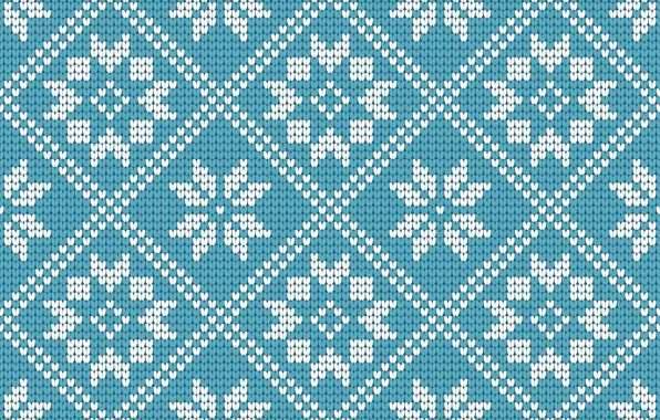 Картинка зима, снежинки, фон, голубой, узор, Рождество, Christmas, blue, winter, background, pattern, snowflakes, вязаный, knitted, seamles