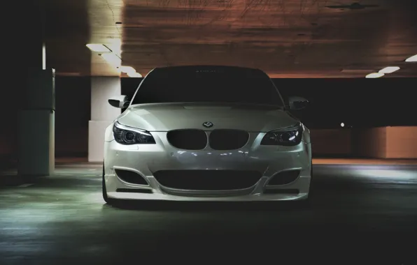 Картинка BMW, Parking, E60, M5, Front view