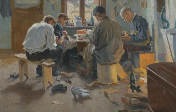 Картинка 1915, THE SHOEMAKERS, Arnold Borisovich Lakhovsky