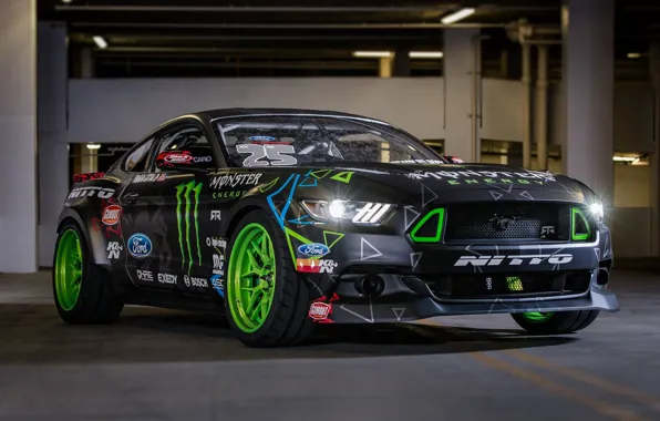 Картинка Mustang, Ford, Машина, Свет, Фары, Диски, RTR, Sport Car