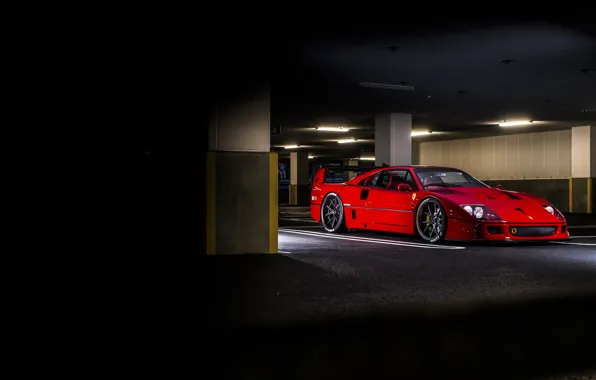 Картинка Red, F40, Parking