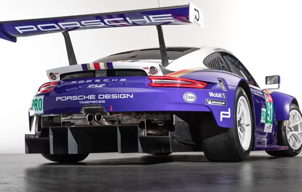 Картинка 911, Porsche, гоночное авто, вид сзади, RSR, 2018