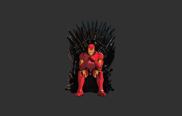 Картинка game of thrones, iron man, Tony Stark, iron throne
