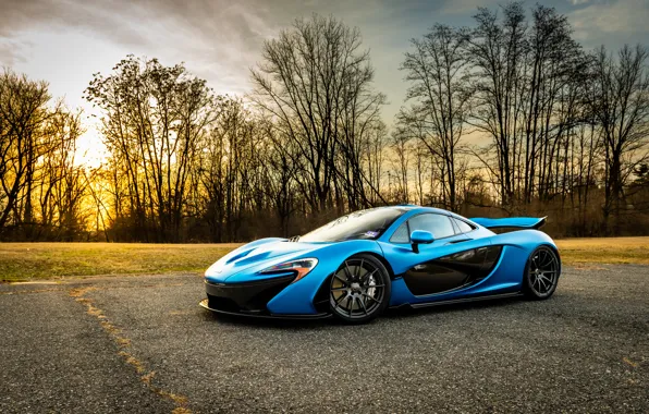 Картинка McLaren, Blue, P1