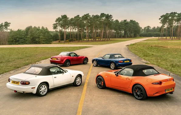 Картинка крыши, Mazda, MX-5, родстеры, четыре поколения (NA-NB-NC-ND)