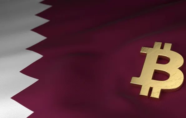 Картинка размытие, флаг, flag, qatar, bitcoin, биткоин, btc, катар