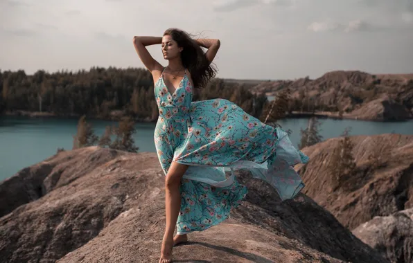 Картинка Девушка, платье, Илья Баранов