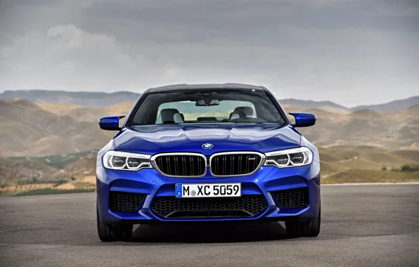 Картинка BMW, седан, вид спереди, BMW M5, 2017, M5, F90