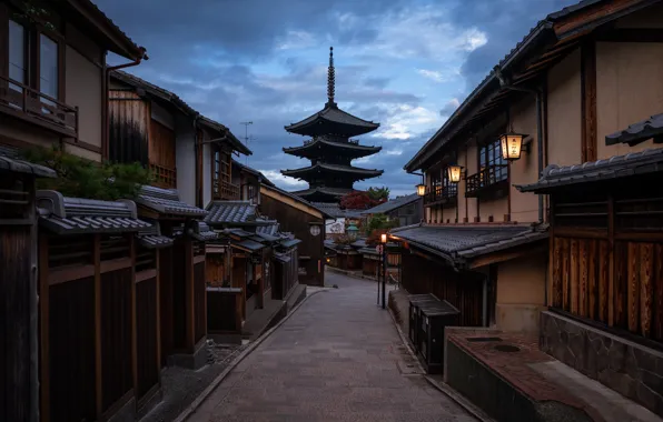 Картинка Япония, храм, пагода, Kyoto, Хонсю