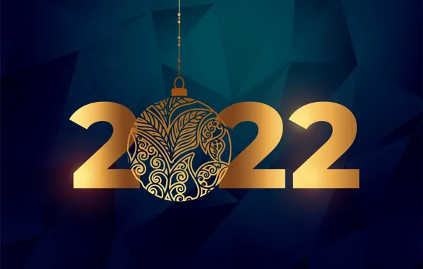 Картинка фон, шар, шарик, Рождество, цифры, Новый год, 2022