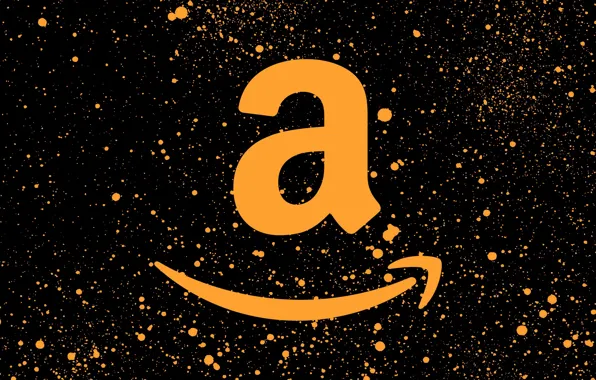 Картинка фон, лого, logo, black, orange, fon, amazon, амазон