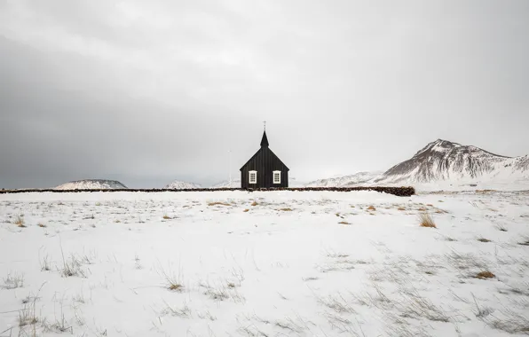 Картинка Iceland, West, Búðir, Budir Church