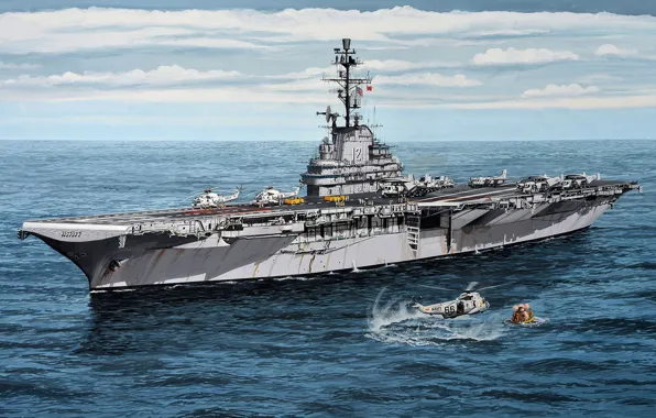 Картинка ВМС США, USS Hornet, CVS-12, американский авианосец класса «Эссекс»