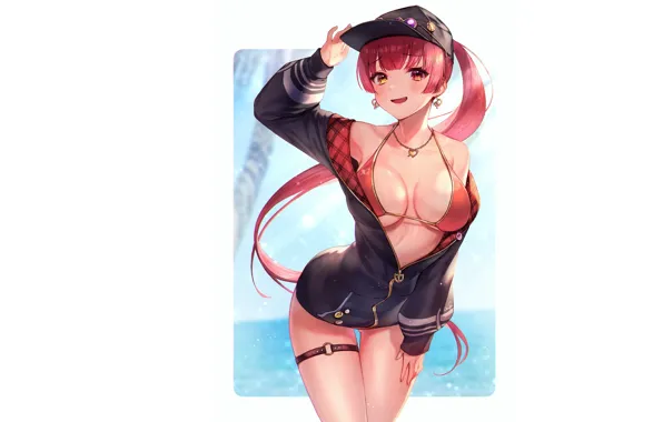 Картинка girl, hot, sexy, Anime, pretty, bikini, red head, virtual YouTube