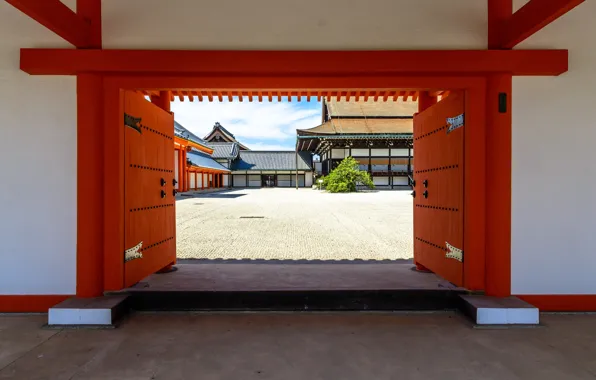 Картинка Япония, Ворота, Киото, Двор, Императорский дворец