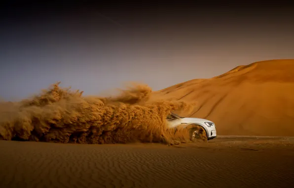 Картинка песок, белый, Audi, пустыня, E-Tron, 2019