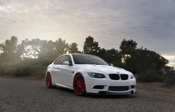 Картинка BMW, Red, E92, Wheels, M3