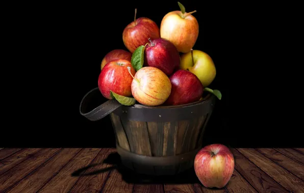 Картинка fruit, apples, basket, fruit basket
