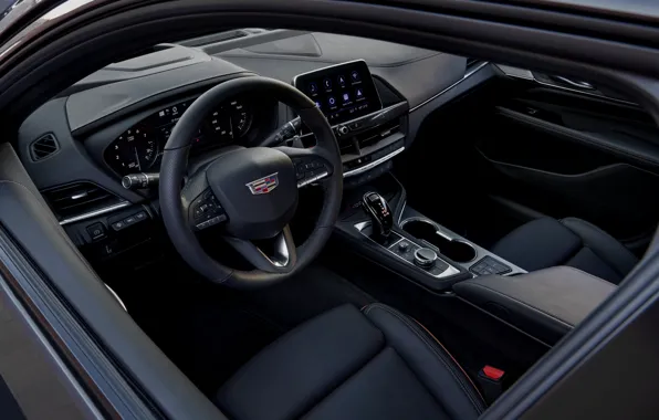 Картинка Cadillac, интерьер, седан, четырёхдверный, 2020, CT4-V