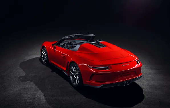 Картинка 911, Porsche, вид сзади, 2018, Speedster, Concept II