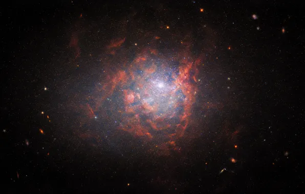 Картинка космос, галактика, линзовидная, NGC 1705, неправильная, карликовая