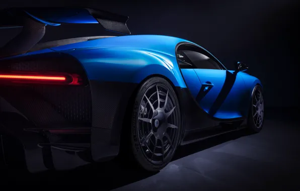 Картинка Bugatti, вид сзади, гиперкар, Chiron, 2020, Pur Sport