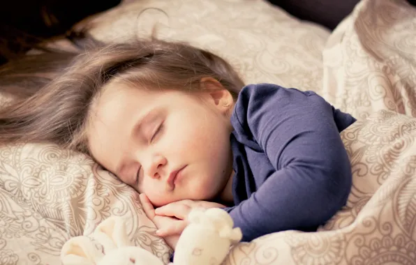 Картинка girl, toy, sleep, Child