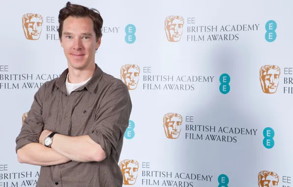 Картинка улыбка, фон, Бенедикт Камбербэтч, Benedict Cumberbatch, клетчатая рубашка, британский актер