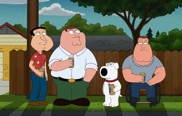 Картинка Гриффины, Family Guy, Peter, Джо, Joe, Glenn, Peter Griffin, Brian Griffin, Brian, Гленн, Griffin, Брайан …