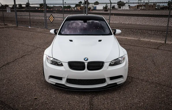 Картинка bmw, white, e92, front of the car