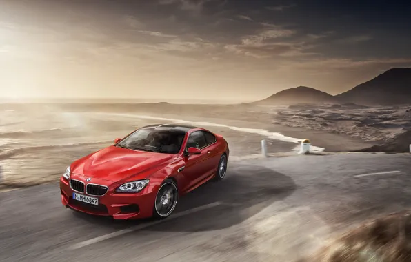 Картинка красный, скорость, BMW, BMW M6