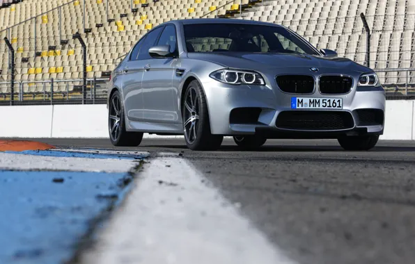 Картинка асфальт, серый, BMW, седан, F10, 2013, M5, M5 Competition
