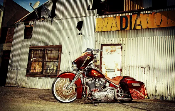 Картинка Harley-Davidson, Custom, Motorcycle, Bagger