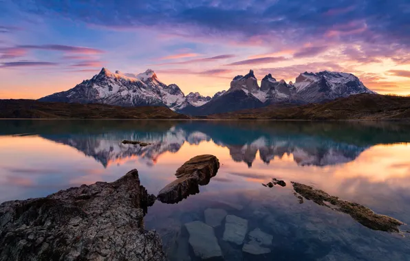 Картинка горы, озеро, Чили, Патагония