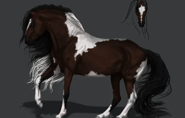 Картинка конь, лошадь, арт