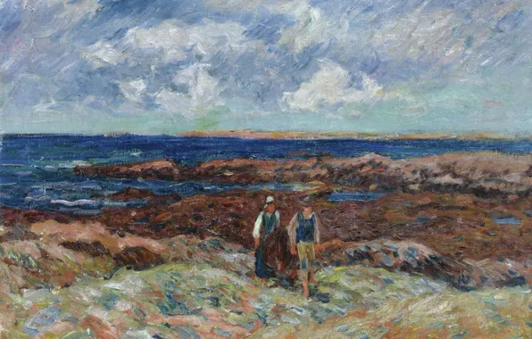 Картинка пейзаж, картина, Анри Море, Henry Moret, La Pointe de Ber Er Morz