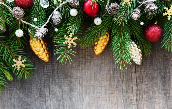 Картинка украшения, Новый Год, Рождество, christmas, wood, merry, decoration, fir tree, ветки ели