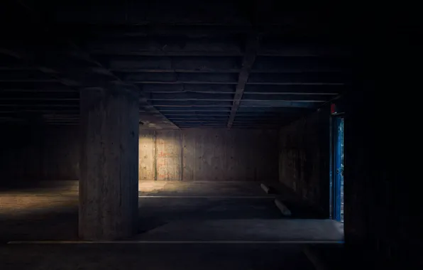 Картинка свет, тень, подземная парковка