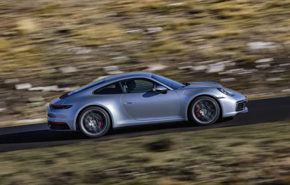 Картинка купе, скорость, 911, Porsche, Carrera 4S, 992, 2019