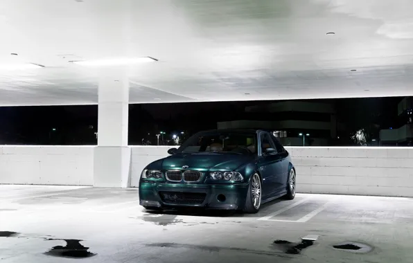 Картинка BMW, Night, E46, Parking, M3