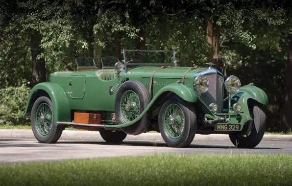 Картинка Green, Retro, British Car, 1931 Bentley 4 14