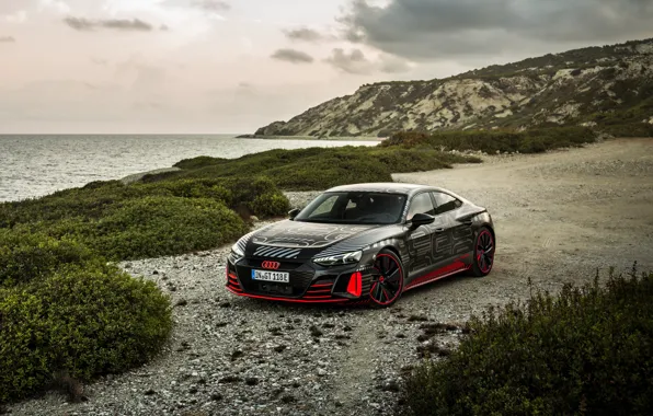 Картинка Audi, побережье, купе, 2020, RS e-Tron GT Prototype