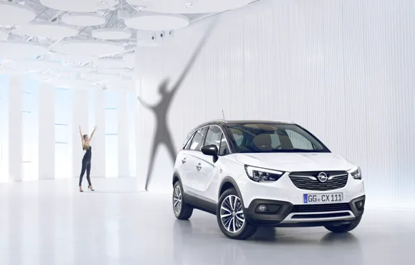 Картинка Белый, Opel, Автомобиль, Opel Crossland X