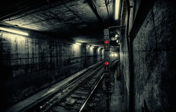 Картинка Train, Underground, Tunnel