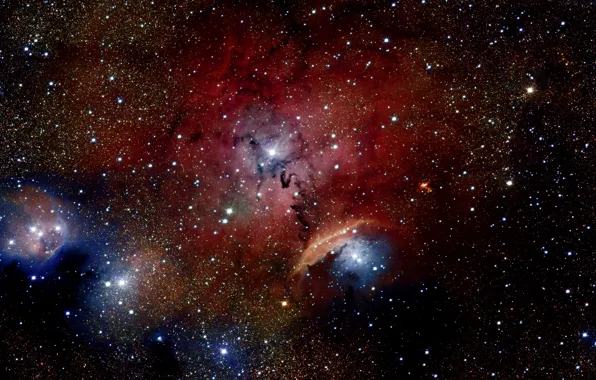 Картинка Stars, Nebula, Constellation of Sagittarius, VLT Survey Telescope, Emission nebula, H II Region, Sharpless 29, …
